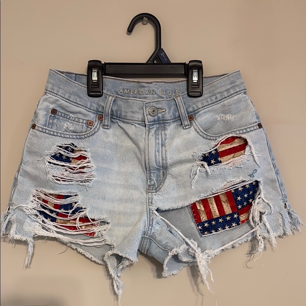 American Eagle jeans STRIGID boyfriend denim Shorts raw Distressed USA American